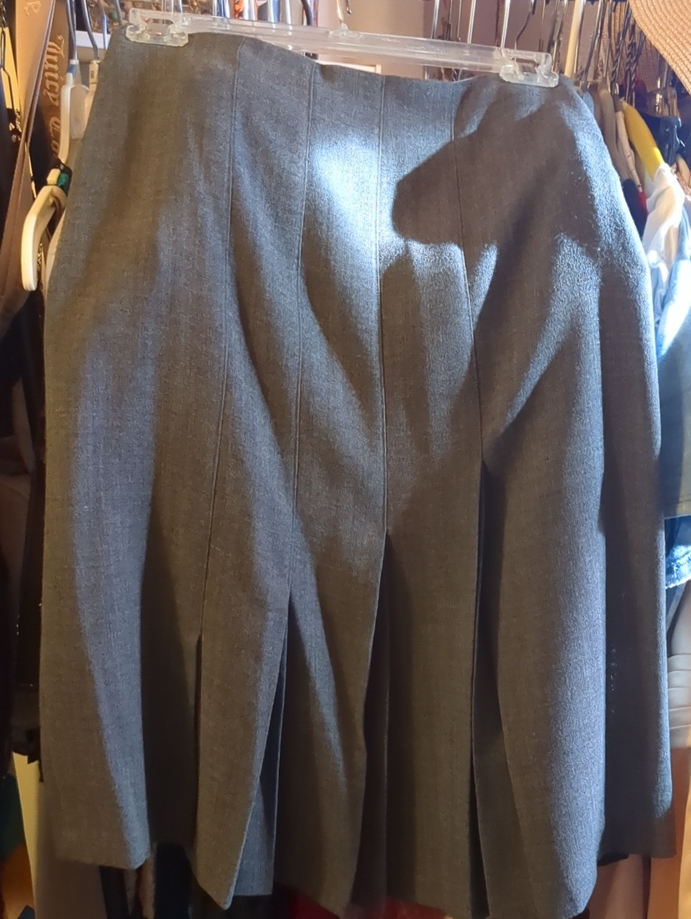 Jôn Wool Charcoal Pleated Skirt